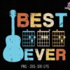 Alt Text: The image features the words "Best Ever" with a guitar and guitar chord diagrams. Text at the bottom reads "PNG - SVG - DXF - EPS.