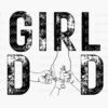 The image features the word "GIRLDAD" with the outlines of hands holding each other forming the "A" in "DAD.