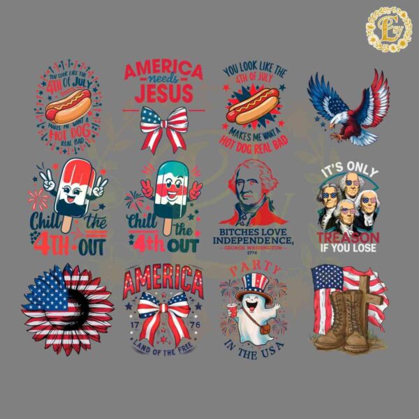 11 Files 4th Of July USA Freedom PNG SVG Bundle