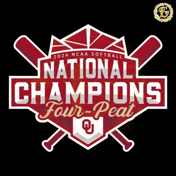 2024 NCAA Softball National Champion Four Peat SVG