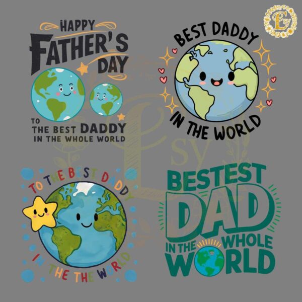 Best Daddy In The World SVG PNG Bundle