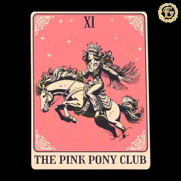 Chappell Roan Pink Pony Club Tarot Card Cowgirl SVG