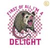 Checkered Possum First Of All Im A Delight SVG