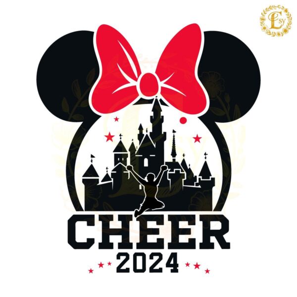 Cheer 2024 Disney Castle Minnie Head SVG