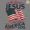 Christian 4th Of July Loves Jesus And America Too PNG