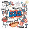 Coquette USA Doodles Fireworks Cheer Up SVG