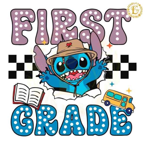 Custom Grade Disney Stitch Back To School SVG