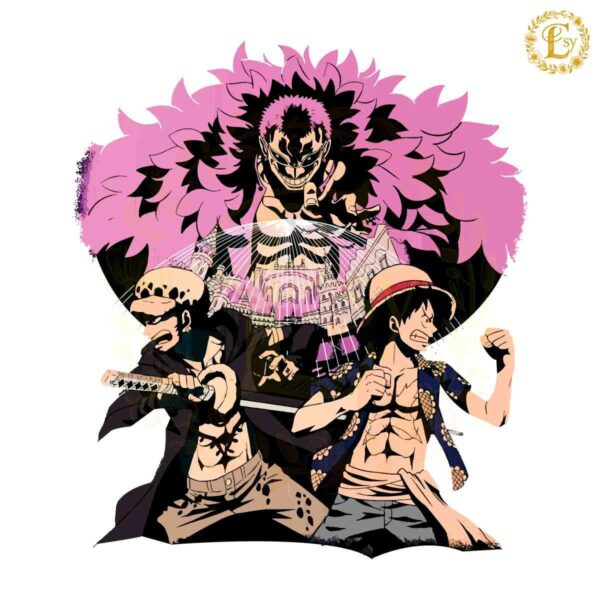 Donquixote Doflamingo Luffy and Law SVG