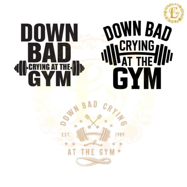 Down Bad Crying At The Gym SVG Bundle