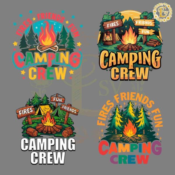 Fires Friends Fun Camping Crew SVG Bundle