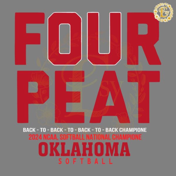 Four Peat Oklahome Softball SVG