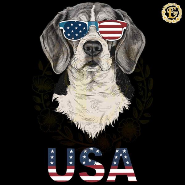 Funny American Dog Cool PNG