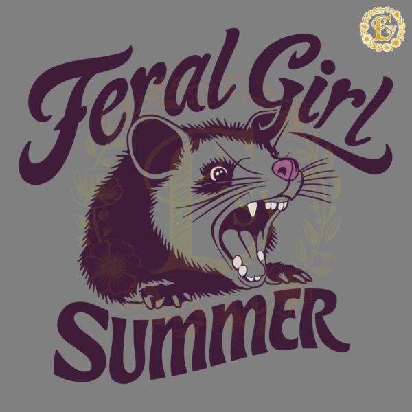 Funny Feral Girl Summer Opossum Meme SVG