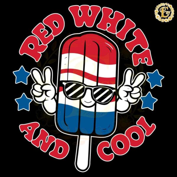 Funny Red White And Cool Ice Cream SVG