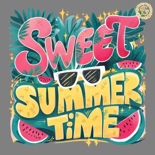 Funny Sweet Summer Time Watermelon PNG