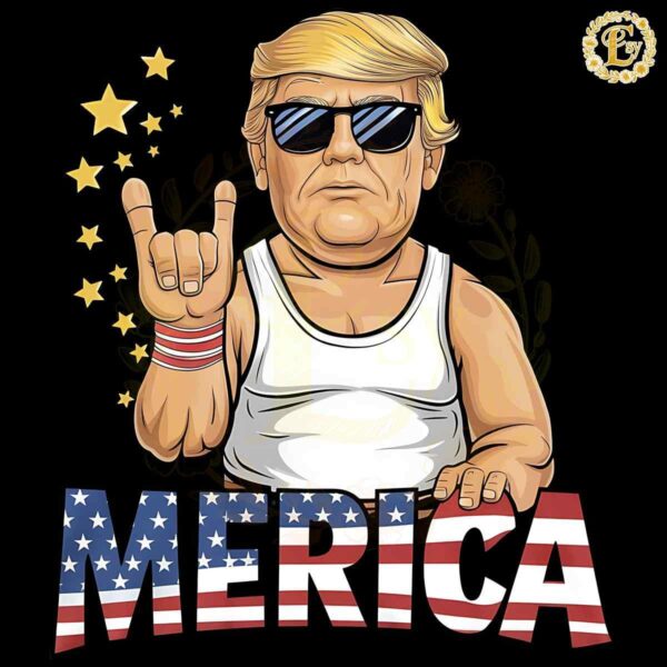 Funny Trump Merica 4th Of July PNG