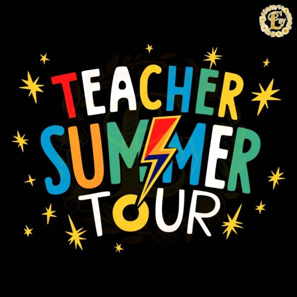 Groovy Teacher Summer Tour Stars SVG