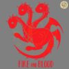 House Targaryen Fire And Blood Kawaii Dragon SVG