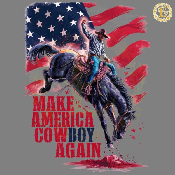 July 4th Make America Cowboy Again Horse PNG