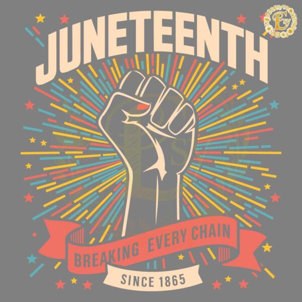 Juneteenth Breaking Every Chain Since 1865 SVG