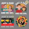 Just A Dad And His Girls Fathers Day SVG Bundle