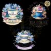 Lady Whistle Down Tea House Spilling PNG Bundle