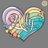 LGBTQ Heart Sticker Graphic SVG