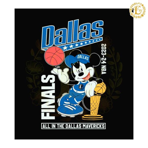 Mickey 2024 NBA Finals All In The Dallas Mavericks SVG