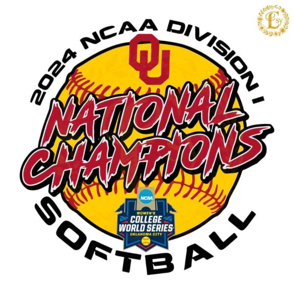 Oklahoma Sooners 2024 NCAA Softball Champion SVG