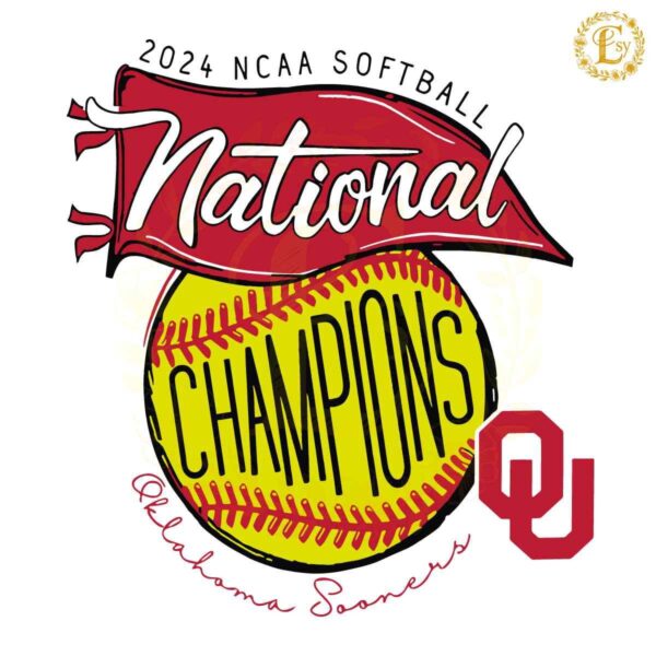 Oklahoma Sooners 2024 NCAA Softball National Champion SVG