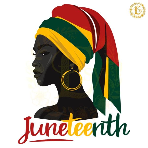 Retro Black Woman Juneteenth 1865 SVG