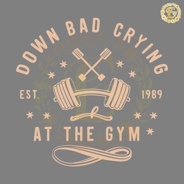 Retro Down Bad Crying At The Gym SVG