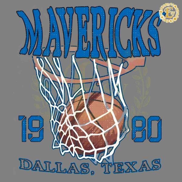 Retro Mavericks Basketball 1980 Texas PNG