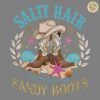 Retro Sandy Boots Salty Hair Summer Time Vibes PNG