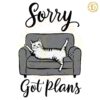 Retro Sorry Got Plans Cat SVG