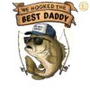 Retro We Hooked The Best Dad Daddy Fishing PNG