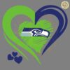 Seattle Seahawks Heart Logo NFL Team SVG