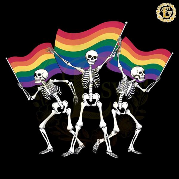 Skeleton LGBT Rainbow Pride Month PNG