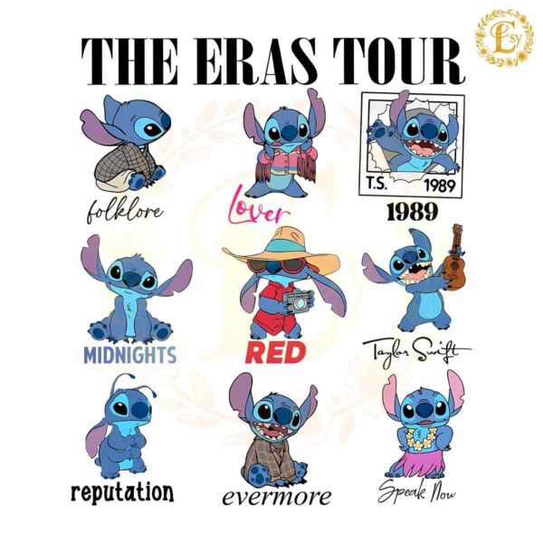 Stitch Version The Eras Tour Taylor Albums PNG