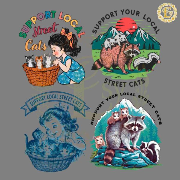 Support Your Local Street Cats SVG PNG Bundle