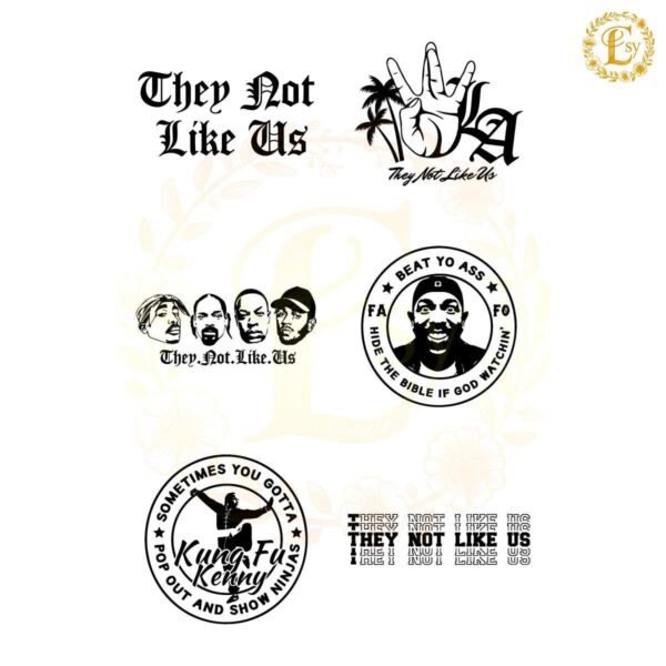 They Not Like Us Hip Hop Rappers SVG Bundle