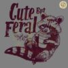 Vintage Feral Girl Summer Funny Raccoon Meme PNG