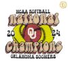 Vintage NCAA Softball National 2024 Champ Oklahoma Sooners SVG