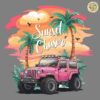 Vintage Sunset Chaser Summer Vibes PNG