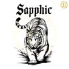 Vintage Tiger Sapphic Walking SVG