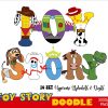 10 Set Toy Story Doodle Alphabet Bundle Buzz Woody Rex Jessie AZ