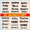 100 Spooky Halloween Font Bundle for Crafts Designs SVG PNG Ready