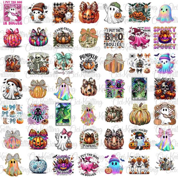 100 Vintage Halloween Bundle PNGs for Spooky Season