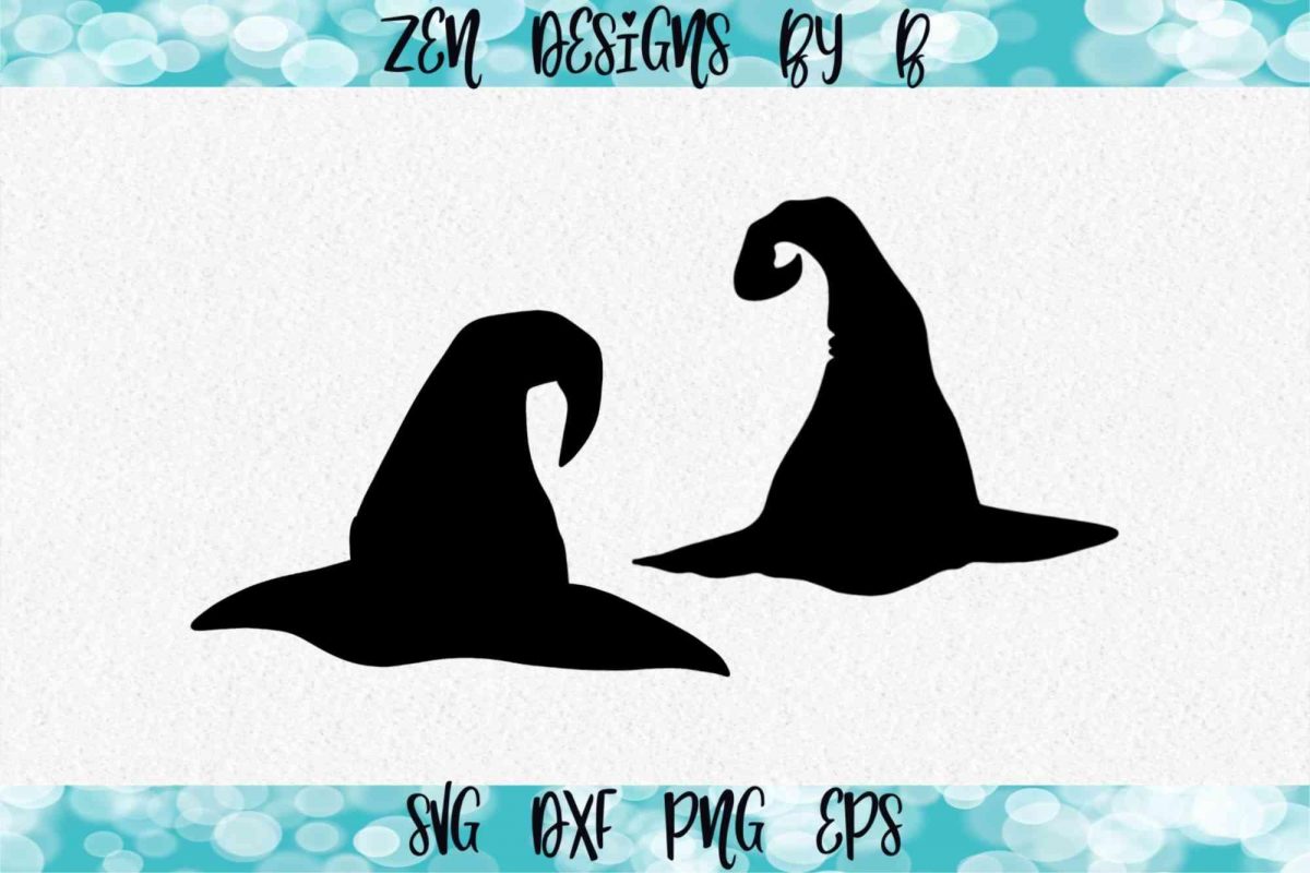 2 Witch Hat Silhouettes SVG Bundle