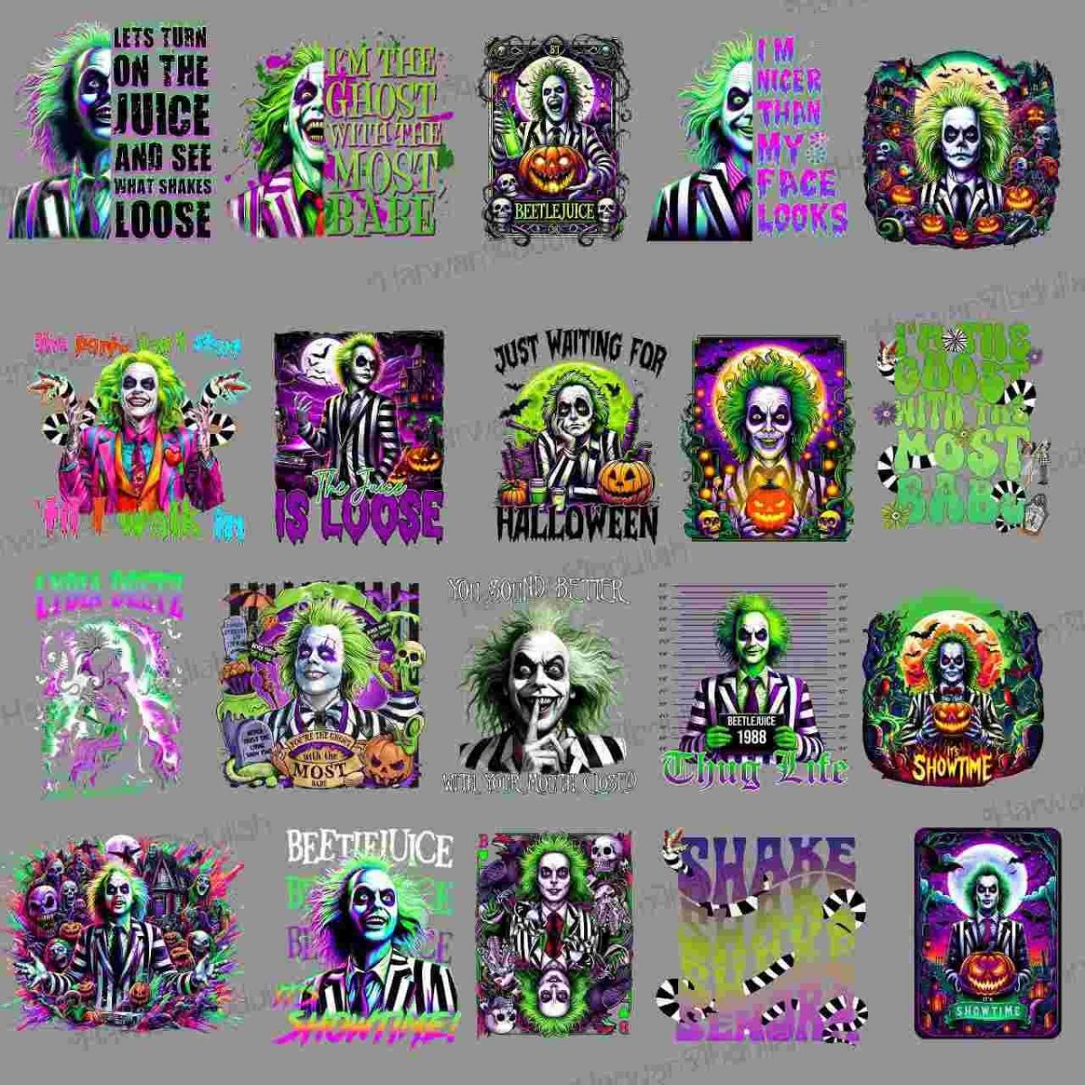 20 Beetlejuice PNG Bundle, Shake Png, Halloween Horror PNng, Beetlejuice Png, I'm The Ghost With The Most Babe Png, The Just Is Loose Png